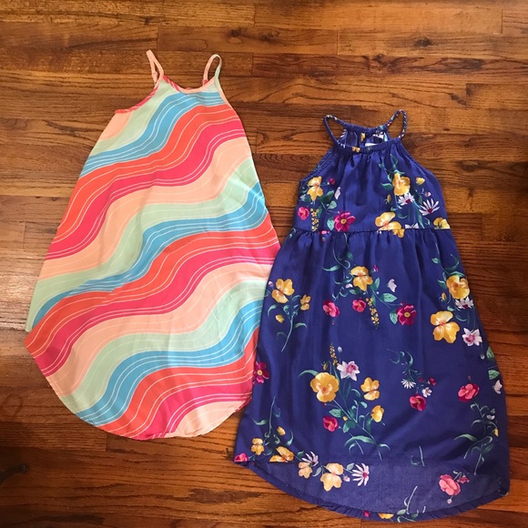 Bundle Other - Girls Spaghetti Strap Maxi Sundress Dresses
Flower Floral Swirling Stripe Colors